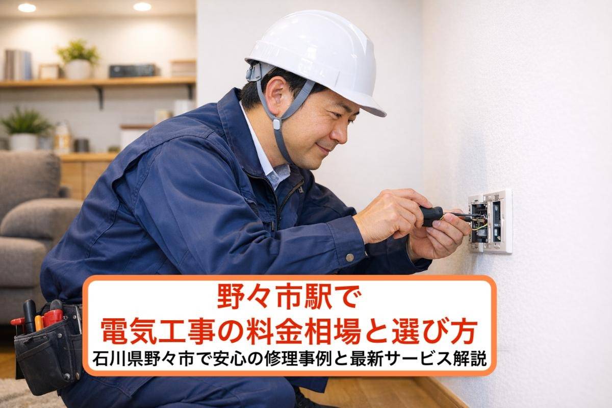 野々市駅で電気工事の料金相場と選び方｜石川県野々市で安心の修理事例と最新サービス解説