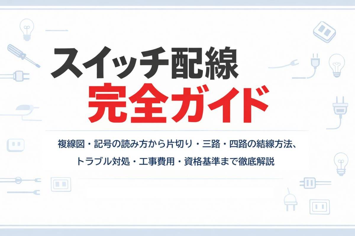スイッチ配線完全ガイド｜複線図・記号の読み方から片切り・三路・四路の結線方法、トラブル対処・工事費用・資格基準まで徹底解説